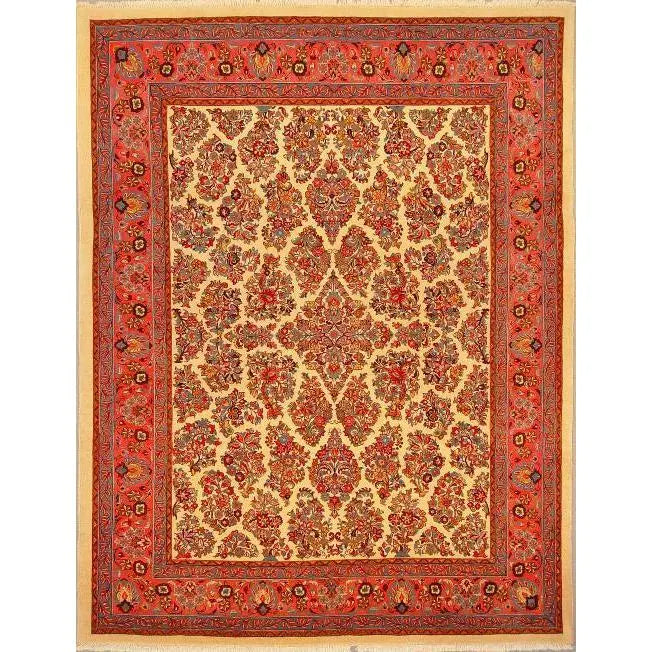 One Of The Kind Persian Sarough Rug 8'11" x 6'11"